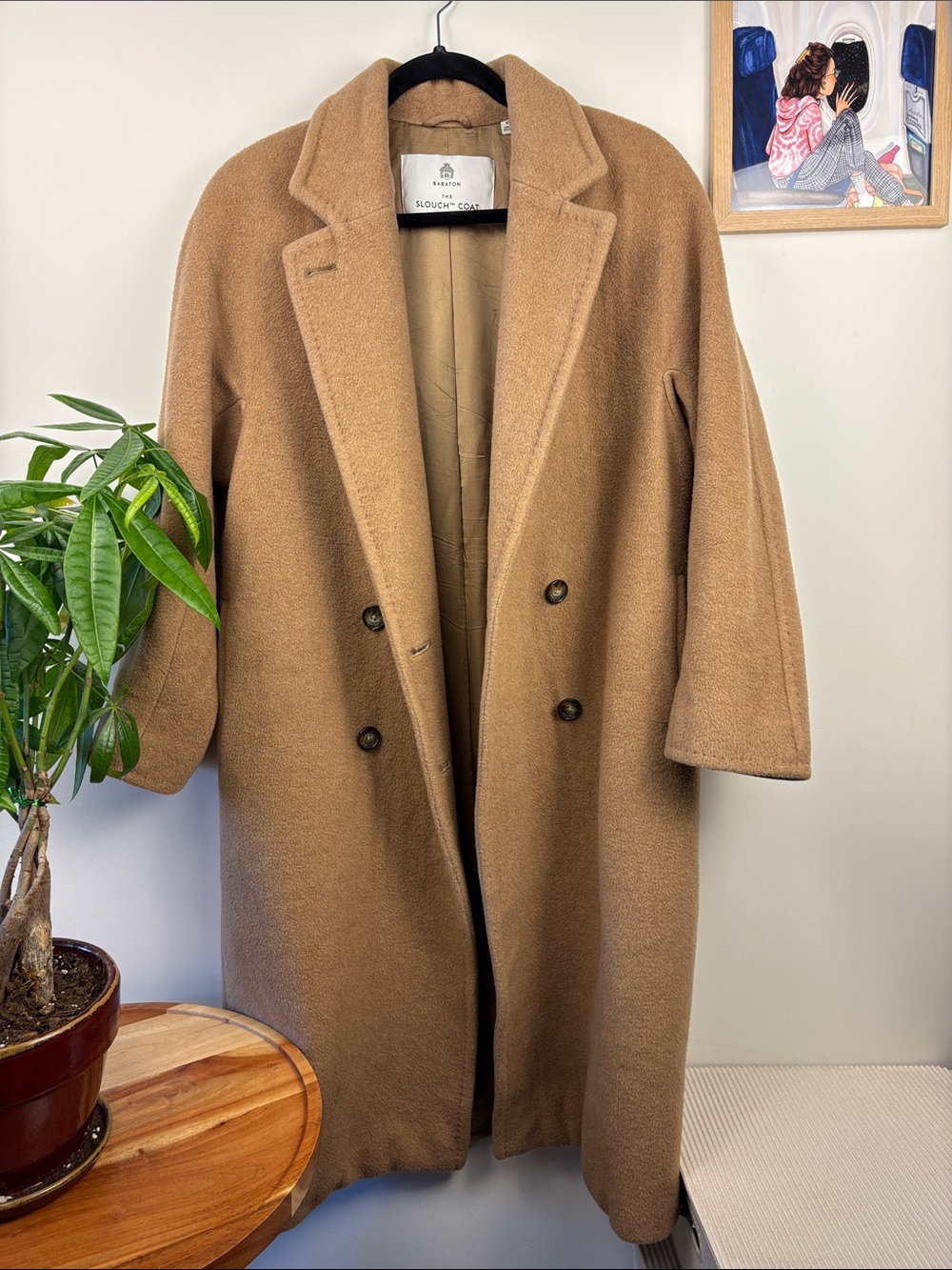 Aritzia Slouch Coat ReCamel Wool